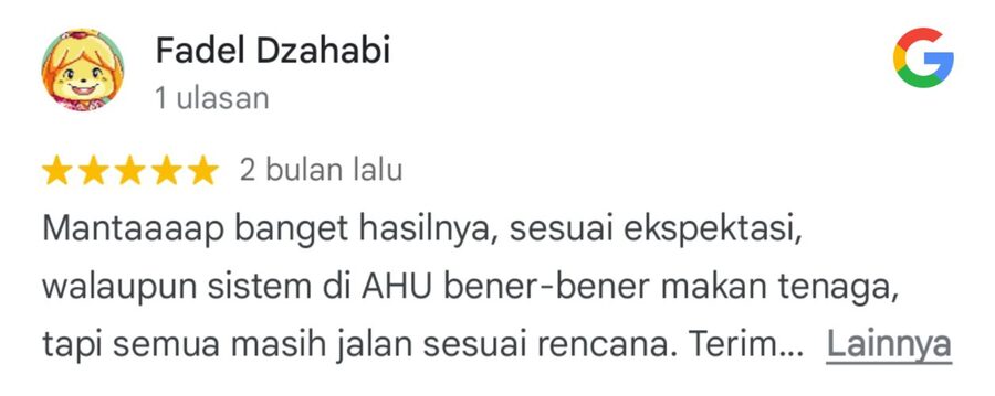 Ulasan Google, Fadel Dzahabi