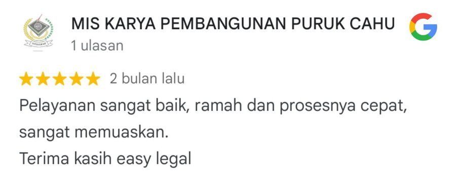 Ulasan Google, MIS Karya Pembangunan Puruk Cahu